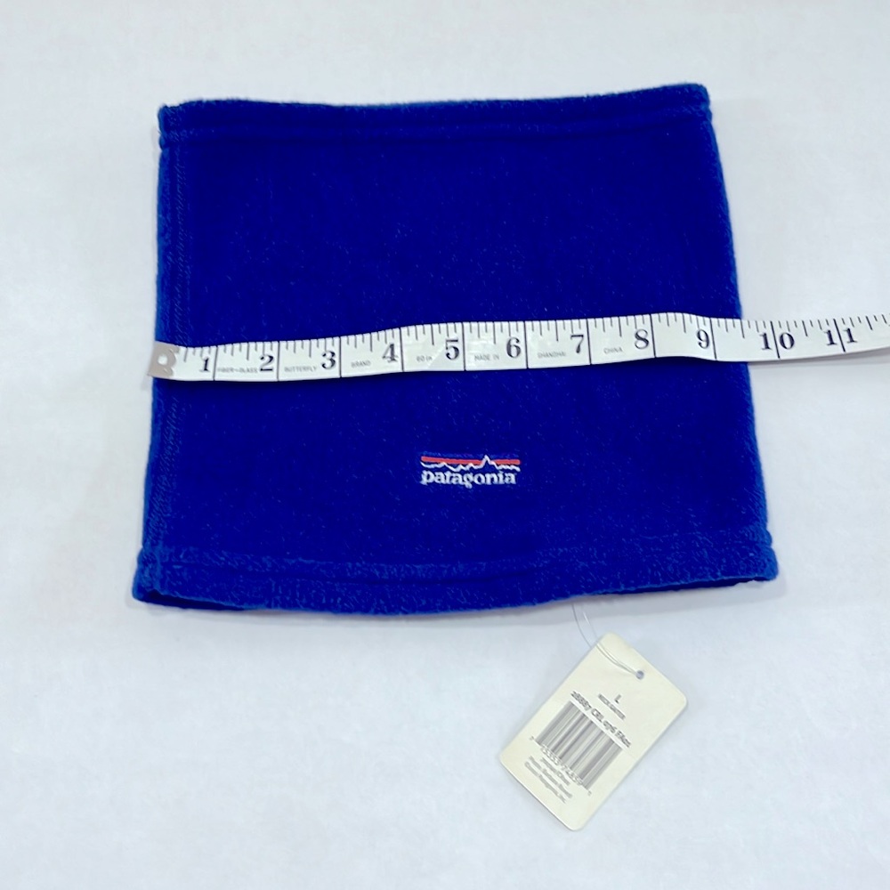 NWT🔥Patagonia Synchilla Fleece NECK GAITER Unisex L Royal Blue Embroidered Logo - Picture 10 of 11